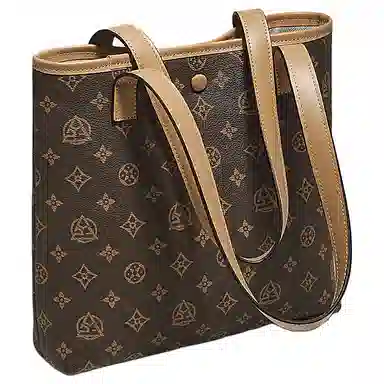 老人头 复古经典气质日常通勤小众设计感 合成革 单肩包 常规 女款 卡其色/咖色