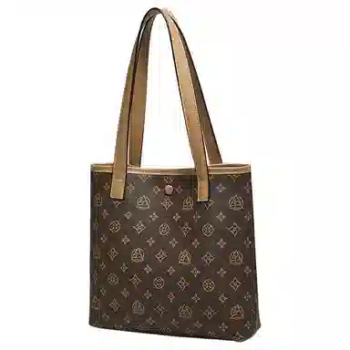 老人头 复古经典气质日常通勤小众设计感 合成革 单肩包 常规 女款 卡其色/咖色