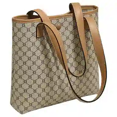 老人头 复古经典气质日常通勤小众设计感 合成革 单肩包 常规 女款 卡其色/咖色