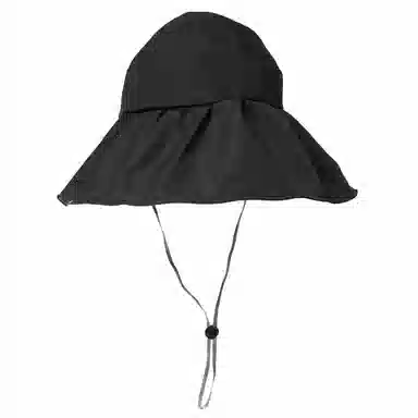 上海故事 帽子夏防紫外线黑胶涂层户外双倍防护空顶帽透气大檐遮阳折叠渔夫帽 聚酯纤维 防晒帽 女款
