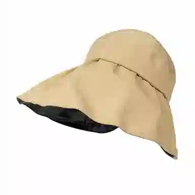 上海故事 帽子夏防紫外线黑胶涂层户外双倍防护空顶帽透气大檐遮阳折叠渔夫帽 聚酯纤维 防晒帽 女款