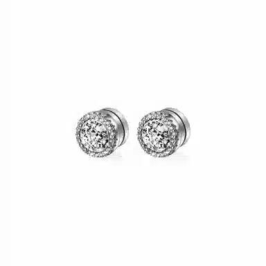 色菲尔 璀璨磁吸无痛无耳洞福音 嘻哈街头时尚百搭闪耀精致高级感 铜 耳夹 男女同款情侣款