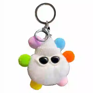 千桐 小煤球包包挂饰 创意卡通玩偶 毛绒 挂件 男女同款情侣款