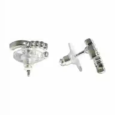 CHANEL Pearl Crystal Earrings