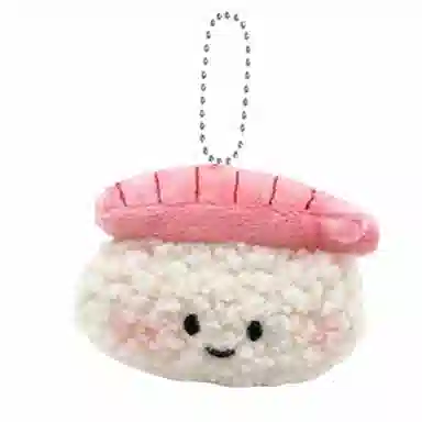 零界 可爱甜虾饭团寿司包包挂饰 创意卡通玩偶 毛绒 挂件 男女同款情侣款