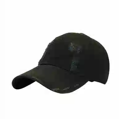 钓鱼熊 复古做旧破洞显脸小软顶小众个性渐变色 棉 鸭舌帽 男女同款情侣款