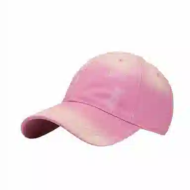 钓鱼熊 复古做旧破洞显脸小软顶小众个性渐变色 棉 鸭舌帽 男女同款情侣款