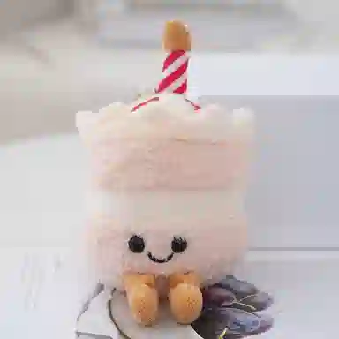 千桐 软萌生日蛋糕包包挂饰钥匙扣 创意卡通玩偶 毛绒 挂件 男女同款情侣款