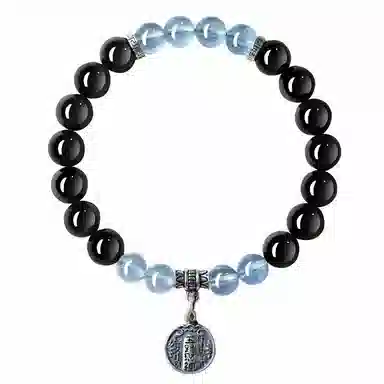 易明居 新中式招财暴富 五路财神  时来运转 小众轻奢百搭高级感串珠 水逆退散 转运珠#好运 黑曜石 手串 男女同款情侣款