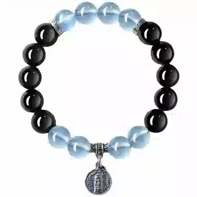 易明居 新中式招财暴富 五路财神  时来运转 小众轻奢百搭高级感串珠 水逆退散 转运珠#好运 黑曜石 手串 男女同款情侣款