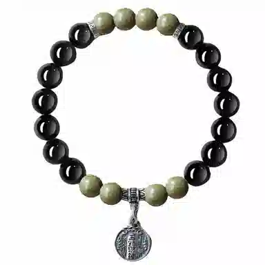 易明居 新中式招财暴富 五路财神  时来运转 小众轻奢百搭高级感串珠 水逆退散 转运珠#好运 黑曜石 手串 男女同款情侣款