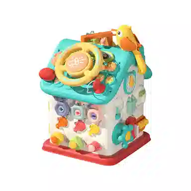 咕轹 六面忙碌屋 多功能 灯光启蒙动手动脑 早教益智玩具