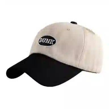 Korean Style Embroidered Letter Colorblock Cap