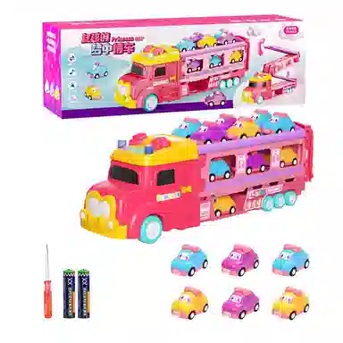 益米 收纳货柜变形轨道弹射汽车 早教益智玩具