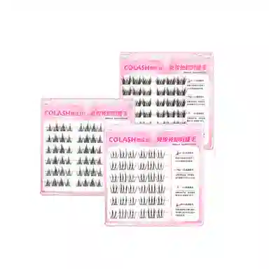 酷乐丝 免胶反派甜心+免胶漫画+免胶泰妆假睫毛 单簇自然纤长款 轻盈时尚 仿真舒适柔软卷翘三盒产品装