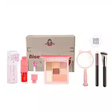 云诗茗 童趣萌眼彩妆礼盒 不卡粉修饰轮廓易上色气色自然 多功能腮红眼影盘 新手入门日常化妆品套装