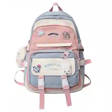 恒源祥 撞色百搭大容量 尼龙 双肩包 男女同款情侣款 多色