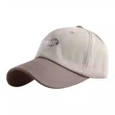 Korean Style Embroidered Letter Colorblock Cap