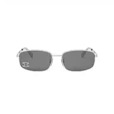 Celine Rectangular Metal Sunglasses Silver