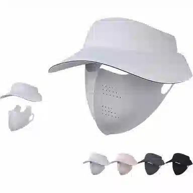 艾佳微 时尚大头围遮阳帽一体魔术贴可拆卸电动车上班 锦纶 防晒帽 男女同款情侣款