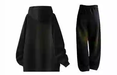 王者荣耀 澜款美式复古连帽套头上衣字母印花百搭直筒抽绳长裤卫衣长袖搭配宽松阔腿卫裤潮流潮牌学院风休闲运动套装 男女同款