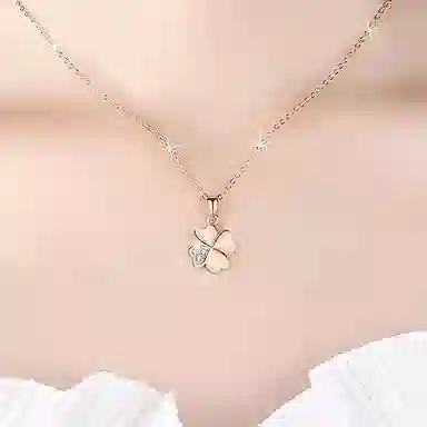 琦珂 纯银四叶草 项链 女款