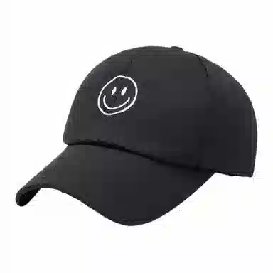 浪莎 笑脸刺绣时尚潮流户外街头遮阳防晒学生休闲百搭大头围显脸小 聚酯纤维 鸭舌帽 男女同款情侣款