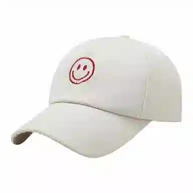 浪莎 笑脸刺绣时尚潮流户外街头遮阳防晒学生休闲百搭大头围显脸小 聚酯纤维 鸭舌帽 男女同款情侣款