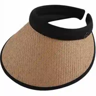 艾佳微 夏季日常大头围显脸小遮阳帽沙滩帽出行户外旅游多色 涤纶 防晒帽 男女同款情侣款