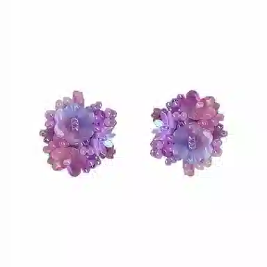 素 多巴胺夏日氛围感甜美繁花度假风少女气质小众耳饰 树脂 耳环 女款