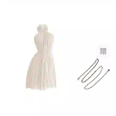 玉儿恋 御姐风挂脖收腰气质简约无袖连衣裙 女款