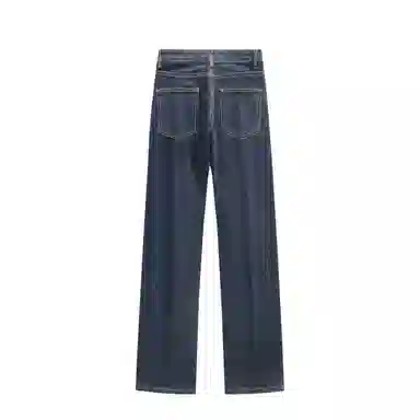 布客行 潮牌美式高街水洗做旧休闲宽松弹力基础款中腰垂坠感百搭日常通勤直筒显纯色简约柔不硬舒适风格牛仔裤 男女同款