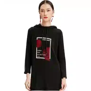 乔万尼 乔万尼春秋长袖套头毛衫针织衫 女款 幻影黑