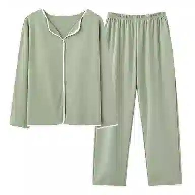 兰缪 带胸垫纯色简约高级感柔软家居服睡衣套装 女款