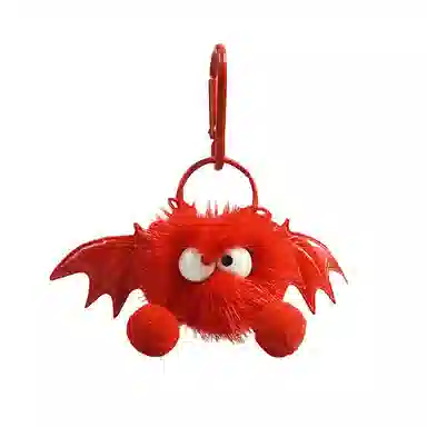 一点潮玩 奶凶小恶魔 蝙蝠钥匙扣 书包挂饰  玩偶 毛绒挂件