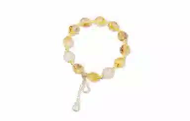 嘉福莱 一手富贵 招财纳福精致轻奢 中式国潮设计感#好运 黄水晶 手串 女款