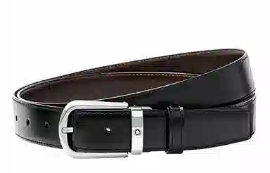 Montblanc Curved Horseshoe Steel Pin Buckle Belt