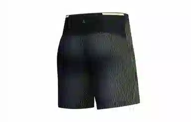 乔丹 运动简约紧身拼色休闲短裤 男款 黑色/蓝黄