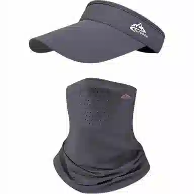 艾佳微 夏季户外出行遮阳口罩一体大头围显脸小多色可选 锦纶 防晒帽 男女同款情侣款