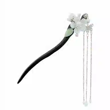 水中玉 古风流苏高级感汉服头饰新中式木质发钗子步摇簪子 发簪 女款