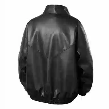 大卫贝肯 美式复古立领简约字母印花宽松舒适户外防水防风保暖机车夹克外套 男女同款 棕色