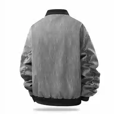 快鱼 美式高街复古纯色基础款不规则拉链宽松百搭时尚个性舒适柔软长袖皮衣 男女同款