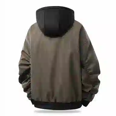 快鱼 美式高街复古纯色基础款不规则拉链宽松百搭时尚个性舒适柔软长袖皮衣 男女同款