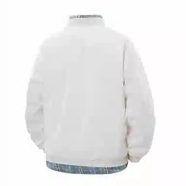 快鱼 美式高街潮流签名字体字母品牌假两件格子时尚百搭复古个性经典休闲户外宽松舒适翻领长袖夹克外套 男女同款