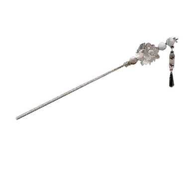 贯古今 古风水墨画花朵高级感气质盘发复古汉服步摇发钗 合金 发簪 女款