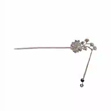 贯古今 古风水墨画花朵高级感气质盘发复古汉服步摇发钗 合金 发簪 女款