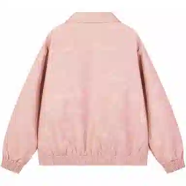 帕丁顿熊 美式简约字母街头复古设计扎染宽松翻领皮衣 男女同款