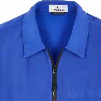 Stone Island SS22 Lightweight Zip Jacket Blue