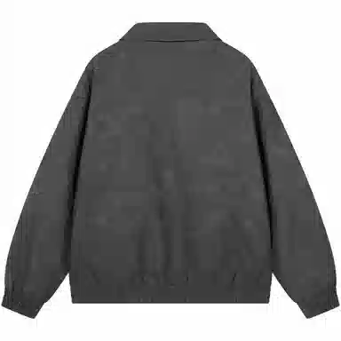 帕丁顿熊 美式简约字母街头复古设计扎染宽松翻领皮衣 男女同款