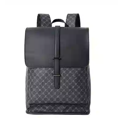 老人头 复古时尚潮流拼色高级感百搭通勤 合成革 双肩包 男款 多色